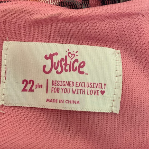 Justice pink flouncy multi print floral tiered feminine flirty dress - Picture 3 of 15